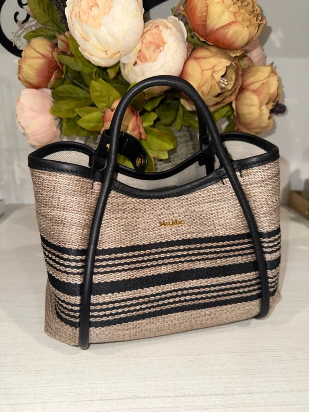 MaxMara Small Marine Bag in Jacquard